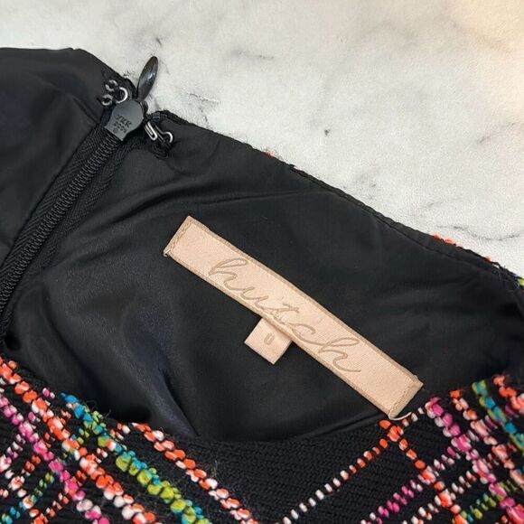 Hutch Rainbow Tweed Plaid Sheath Dress 0 - Picture 4 of 5